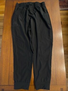 Women's Black Elastic Waist Jogger Pants